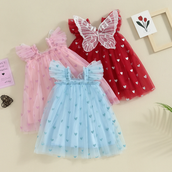 Vestido Infantil Asinha Corações