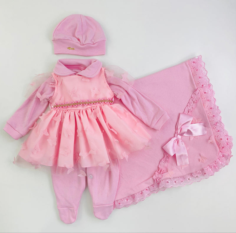 Saida De Maternidade Djiele Vestido Tule 4 Peças