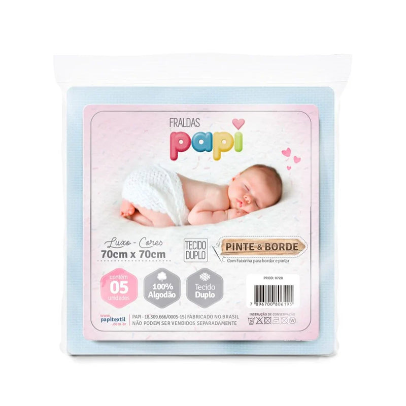 Fralda Luxo Pinte E Borde Com 5 Unidade Papi
