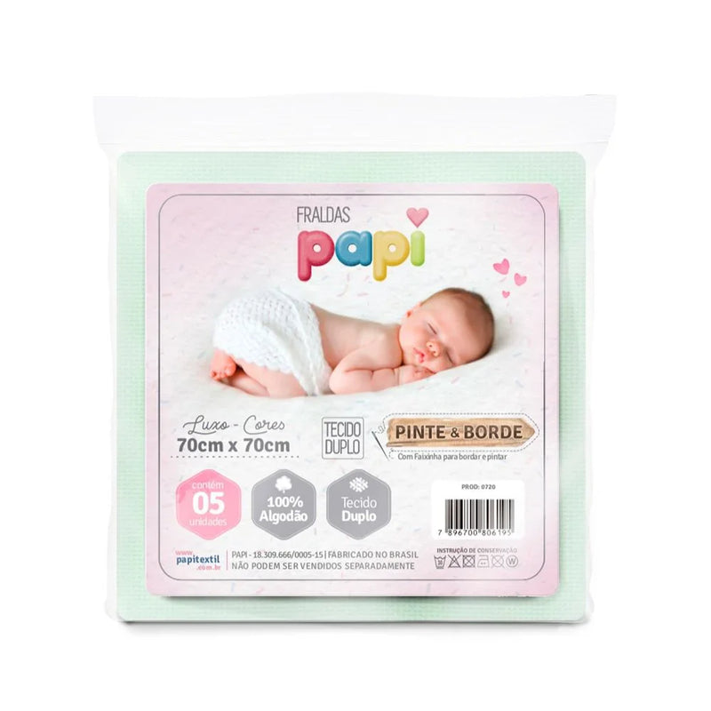 Fralda Luxo Pinte E Borde Com 5 Unidade Papi