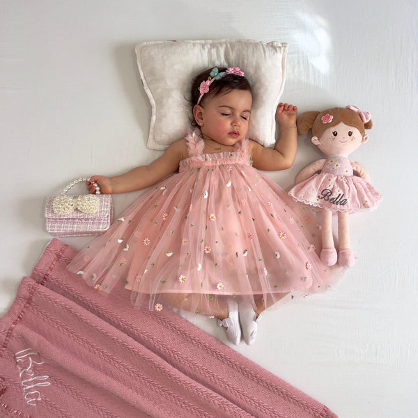 Vestido Infantil Tule Florzinhas