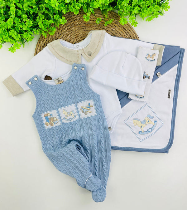 Saída De Maternidade Pipoquinhas Baby Cavalinho 5 Peças