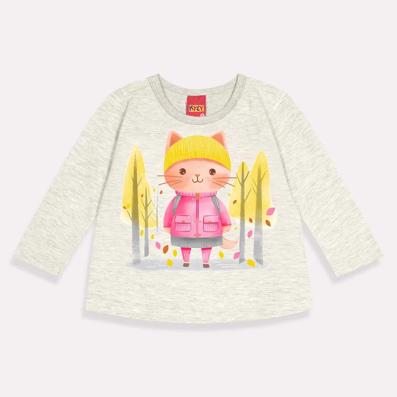 Blusa Feminina Manga Longa Kyly Gatinha