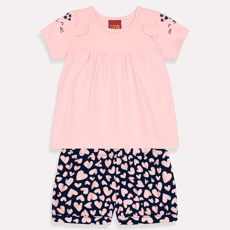 Conjunto Feminino Kyly Oncinha Corações