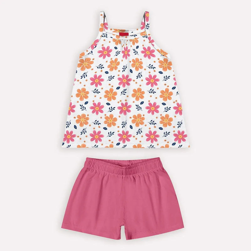 Conjunto Kyly Regata Estampada E Short Liso