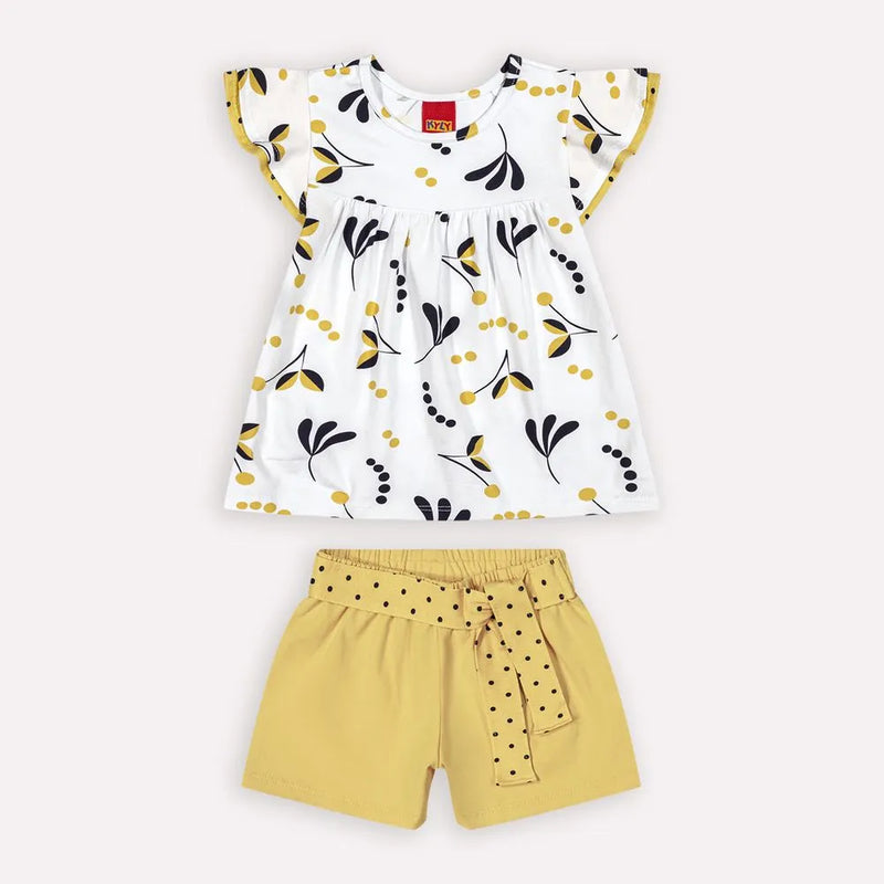 Conjunto Kyly Folhas E Poa