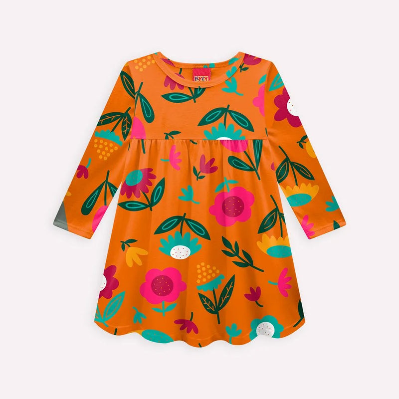 Vestido Manga Longa Floral