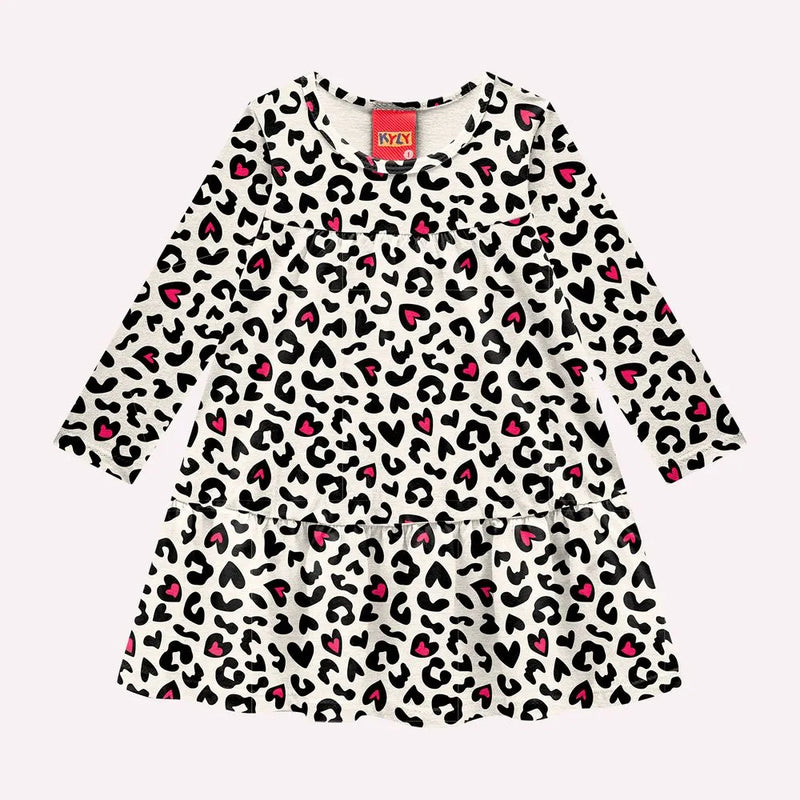 Vestido Manga Longa Animal Print