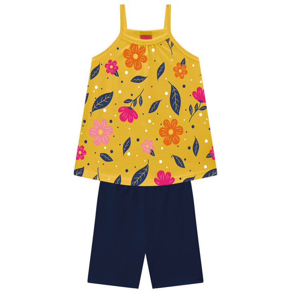 Conjunto Kyly Flores e Folhas