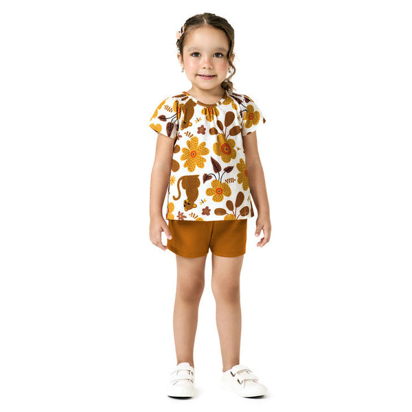 Conjunto Kyly Floral E Onçinha