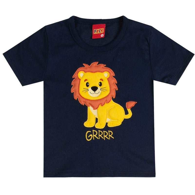 Conjunto Infantil Leão Kyly Camiseta e Short Estampa Fofa