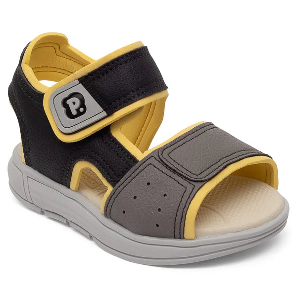 Sandalia Masculino Pimpolho Papete Bicolor Com Velcro