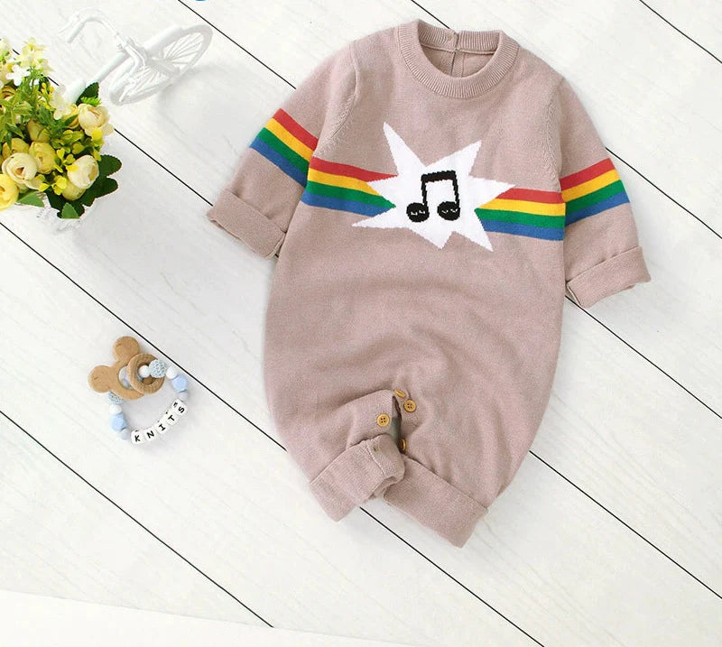 Macacão Infantil Tricô Musica