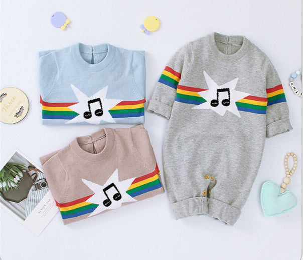 Macacão Infantil Tricô Musica