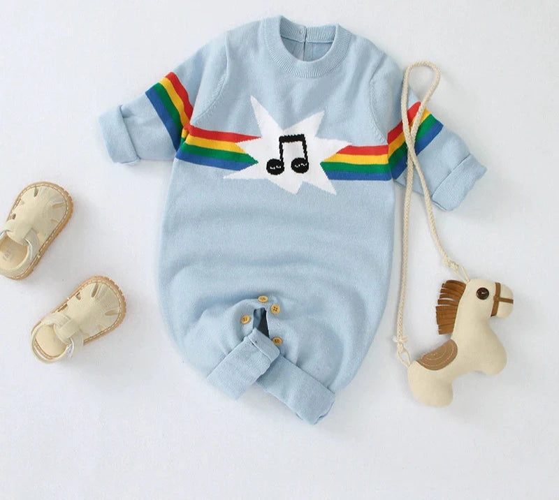 Macacão Infantil Tricô Musica