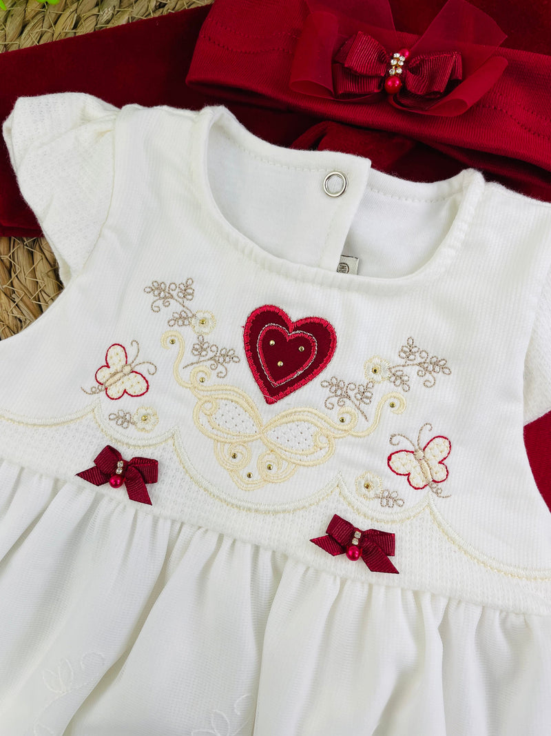 Saída De Maternidade Pipoquinhas Baby Coração 5 Peças