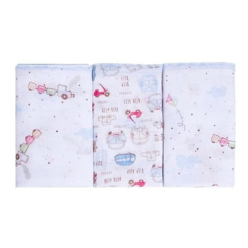 Babete Estampada Com 3 Unidade Papizinha