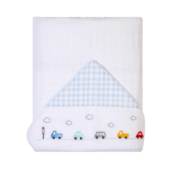 Toalha De Banho Soft  Papi Bordados com Capuz