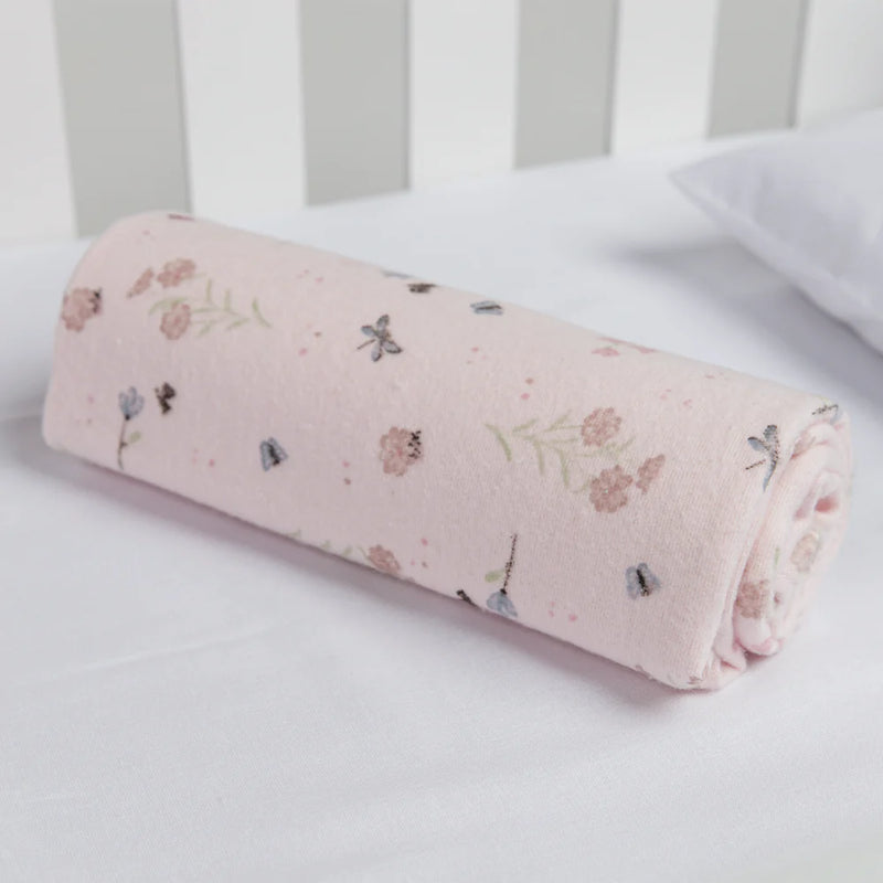 Kit de Enxoval 4 pçs Flores no Jardim - Cama e Banho Básico