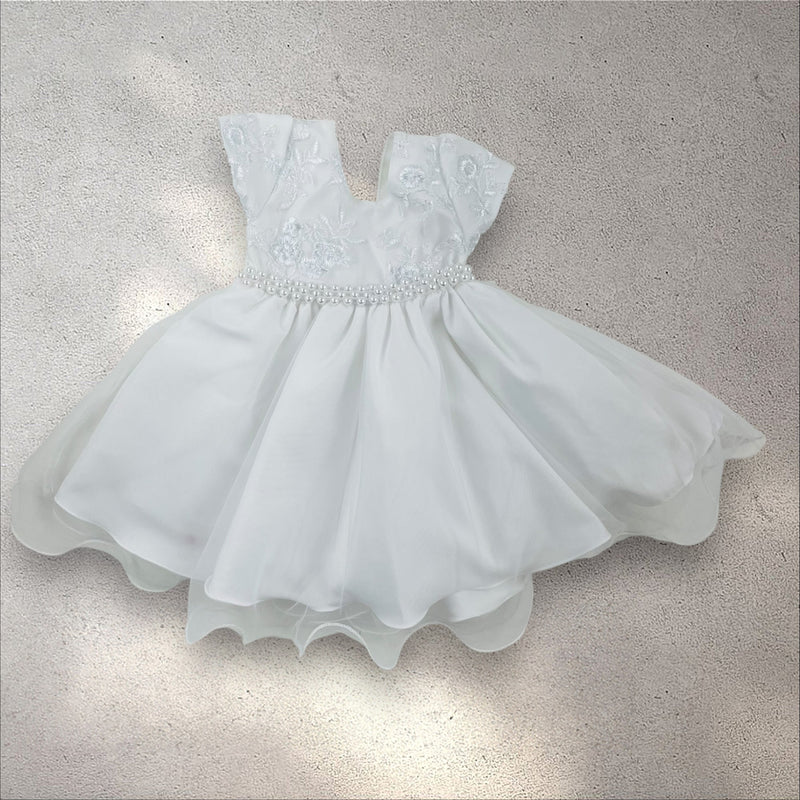 Vestido Giovanella Tule com Cinto De Perolas