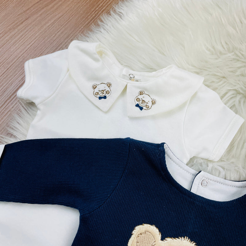 Saída De Maternidade Pipoquinhas Baby Urso Gravata 5 Peças