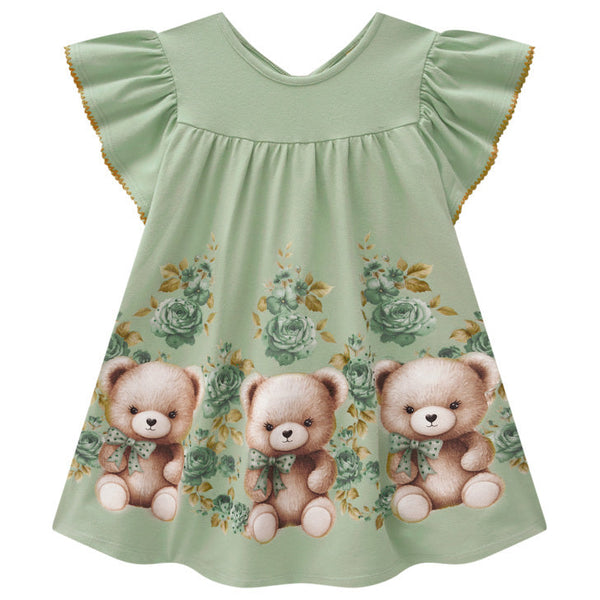 Vestido Milon Infantil Menina Ursinhos