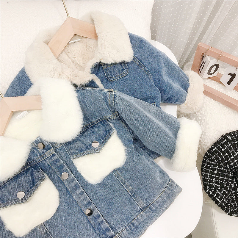 Jaqueta Jeans Infantil Pelinhos