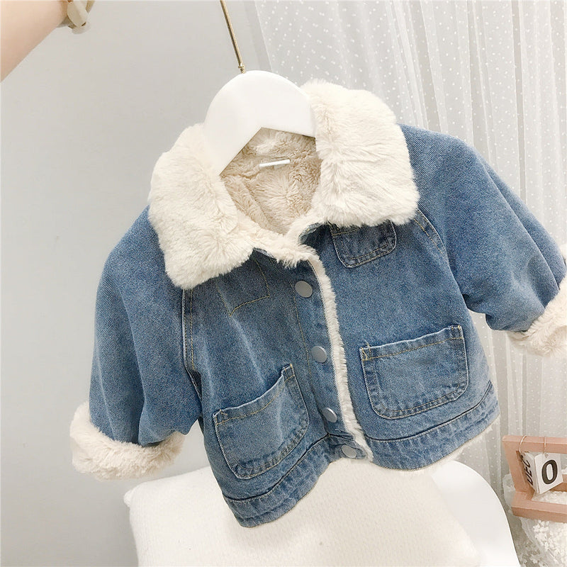 Jaqueta Jeans Infantil Pelinhos