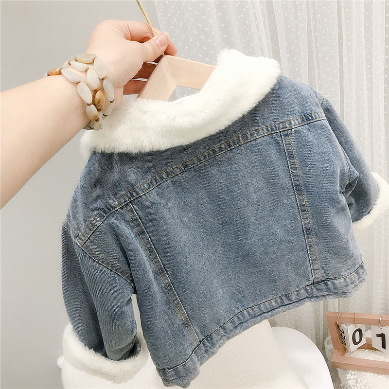 Jaqueta Jeans Infantil Pelinhos