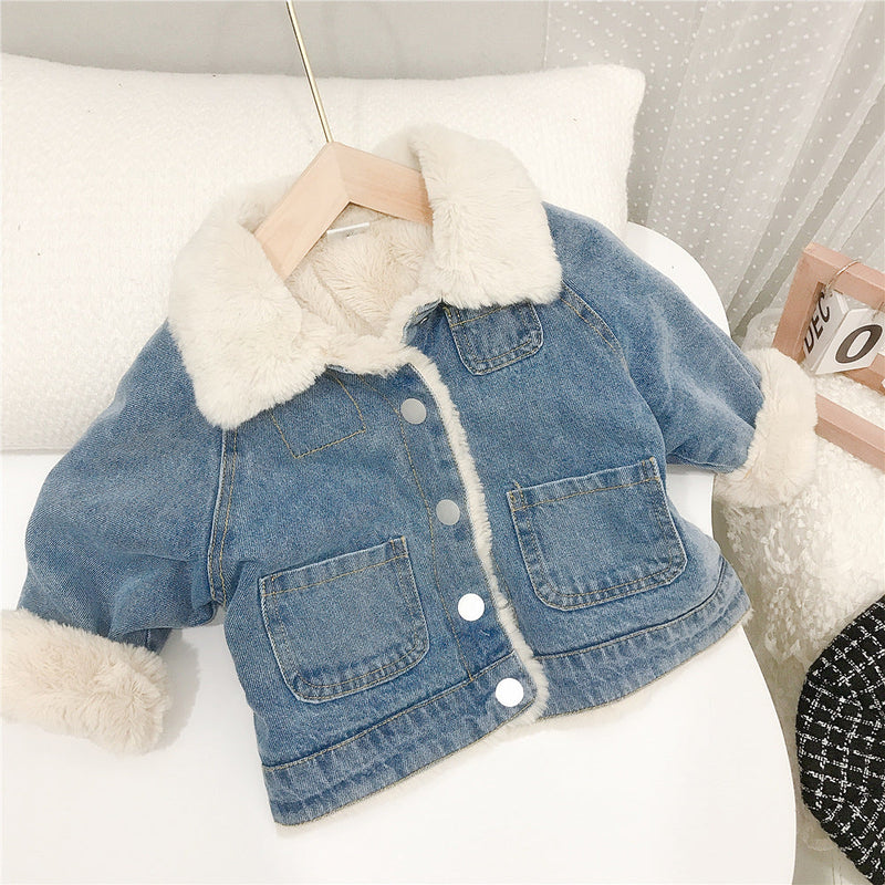 Jaqueta Jeans Infantil Pelinhos