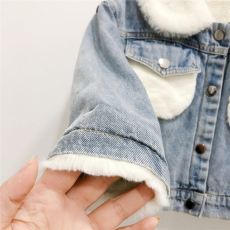 Jaqueta Jeans Infantil Pelinhos