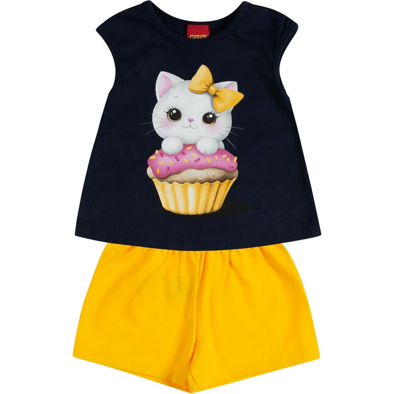 Conjunto Kyly Gatinha Cupcake