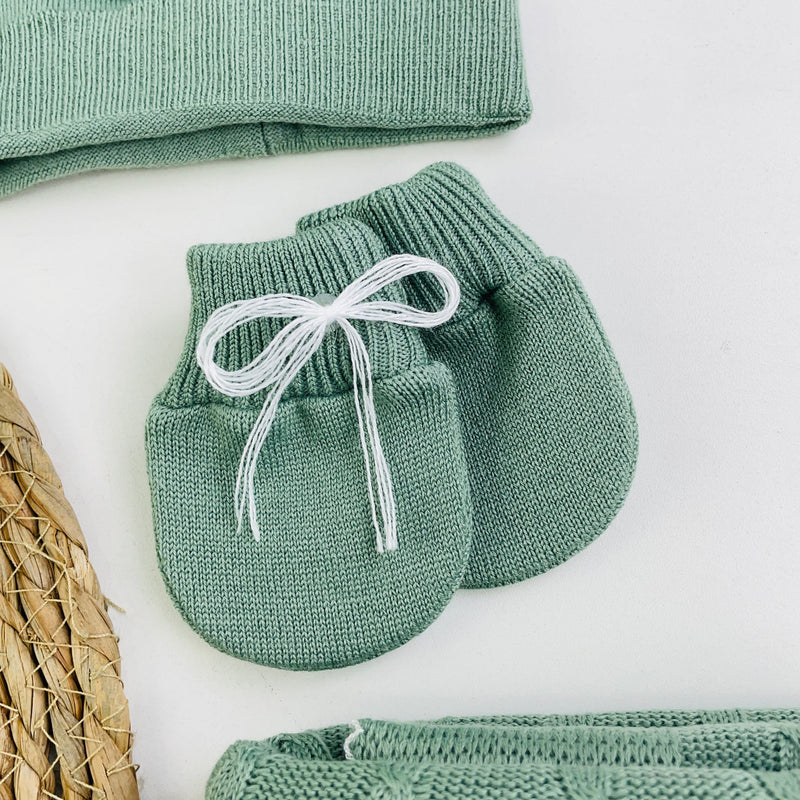 Saida De Maternidade Macacão Sanches Baby Trança Em Tricot 5 Peças
