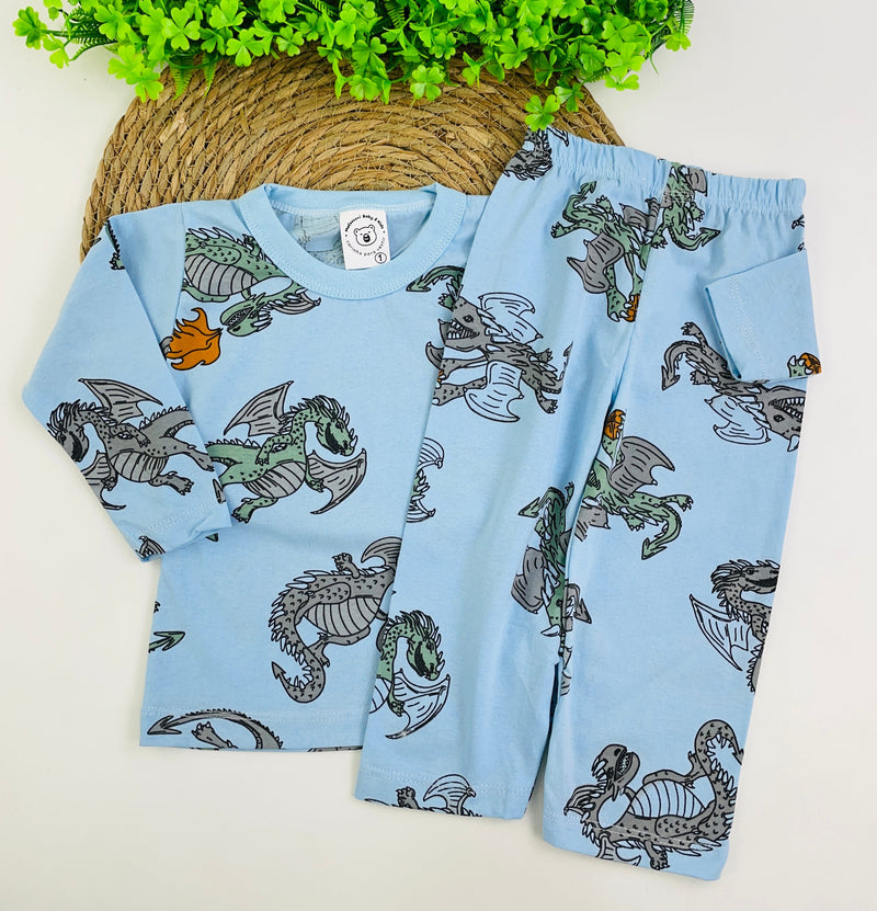 Pijama Manga Longa Mafessoni Dragão