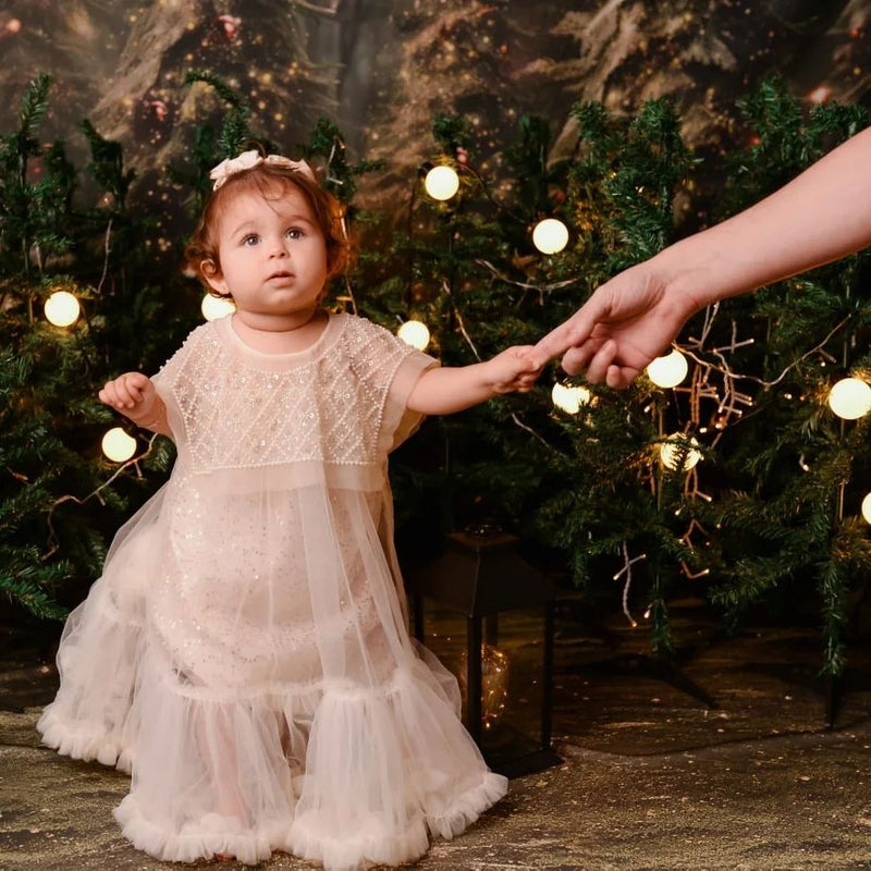 Vestido Infantil Brilhoso  Babadinhos