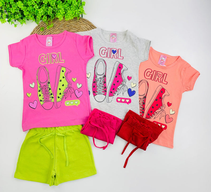 Conjunto Feminino Fashion Kids Girl