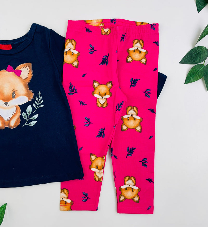 Conjunto Fem Kyly Raposa Folhas