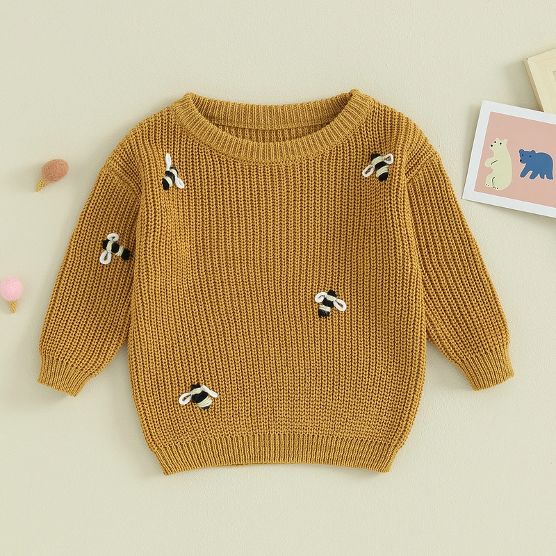Blusa Infantil Feminina Tricô Abelhinhas
