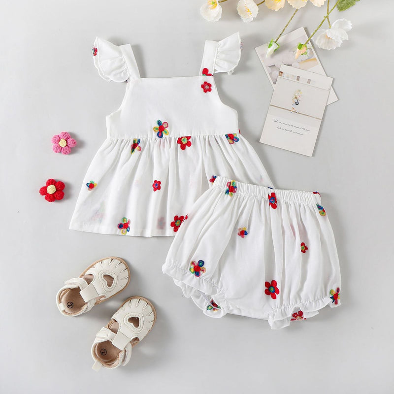 Vestido/ Conjunto Infantil Florzinhas