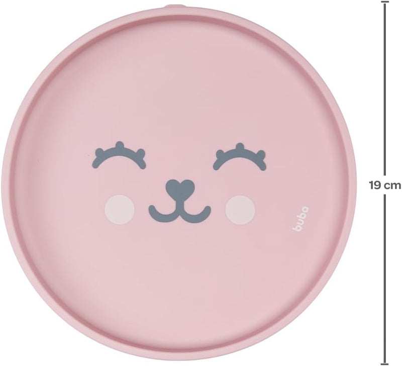 Prato Infantil Silicone com Ventosa Buba Antiderrapante