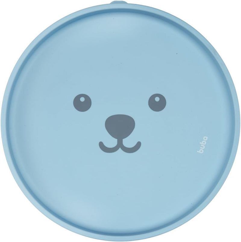 Prato Infantil Silicone com Ventosa Buba Antiderrapante