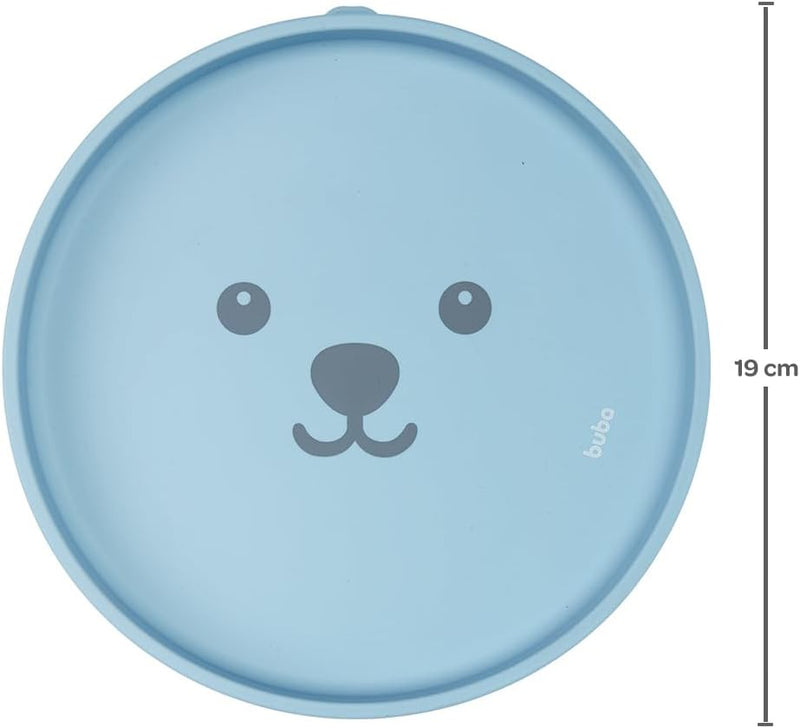 Prato Infantil Silicone com Ventosa Buba Antiderrapante