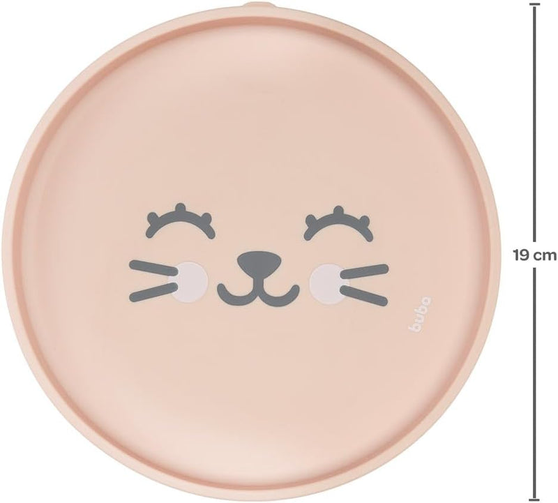 Prato Infantil Silicone com Ventosa Buba Antiderrapante