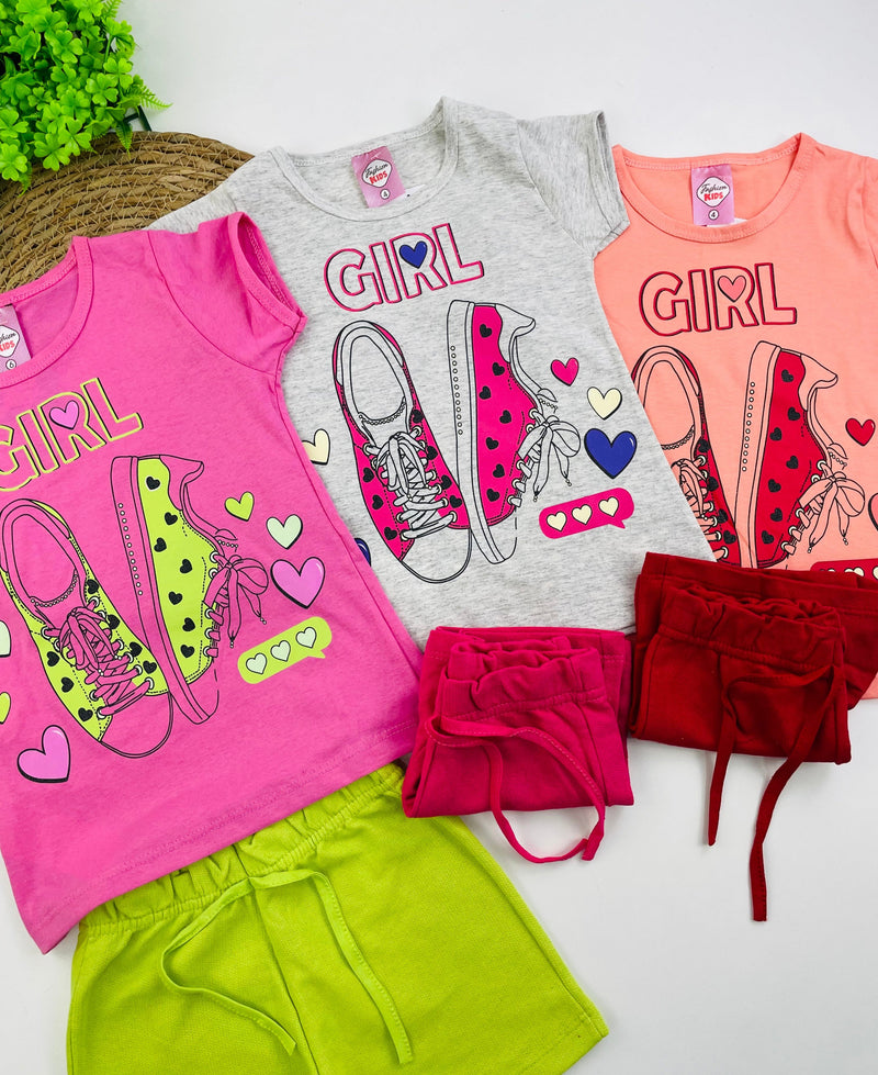 Conjunto Feminino Fashion Kids Girl