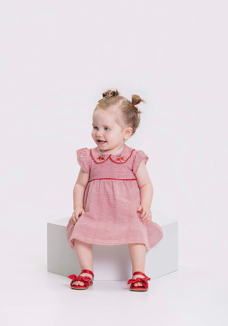 Vestido Alakazoo Cerejas E Strass