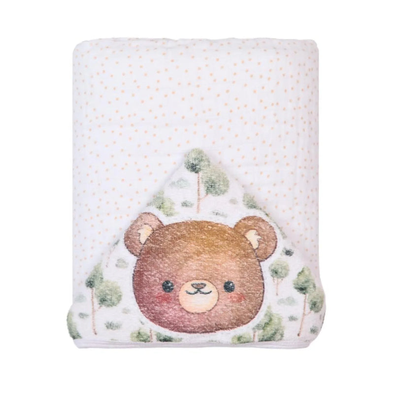 Toalha De Banho Soft Papi Amiguinhos Com Capuz 90 X80 Cm