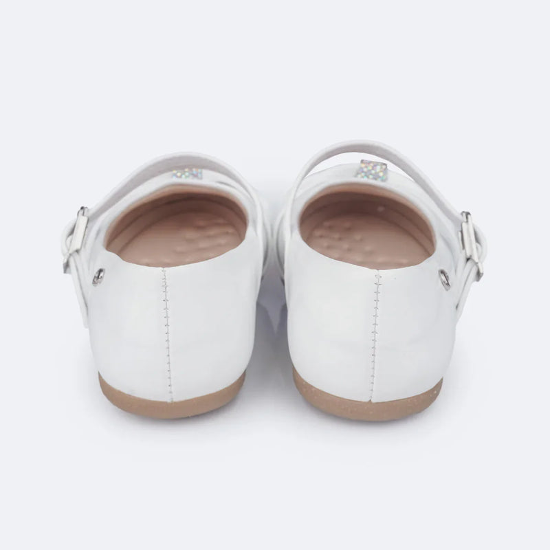 Sapato Pampili Mini Angel Laço Pregas E Strass