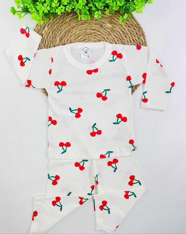 Pijama Manga Longa Mafessoni Cerejas