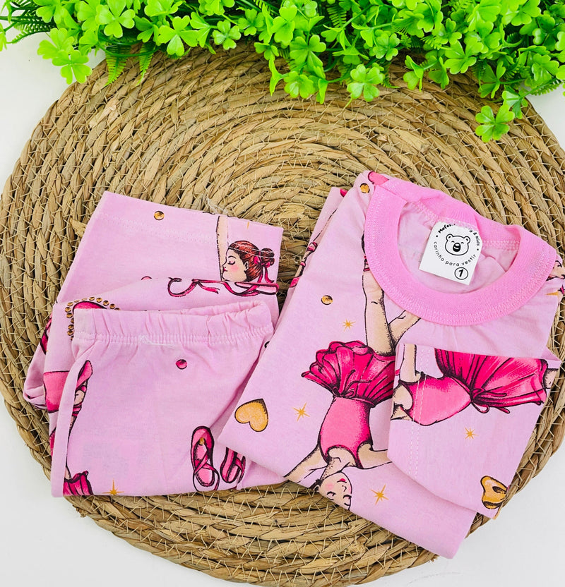 Pijama Manga Longa Mafessoni Bailarina