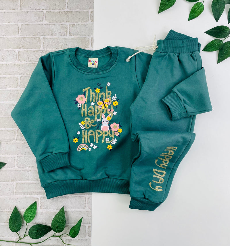 Conjunto Have Fun Feminino Happy Be Happy Moletom